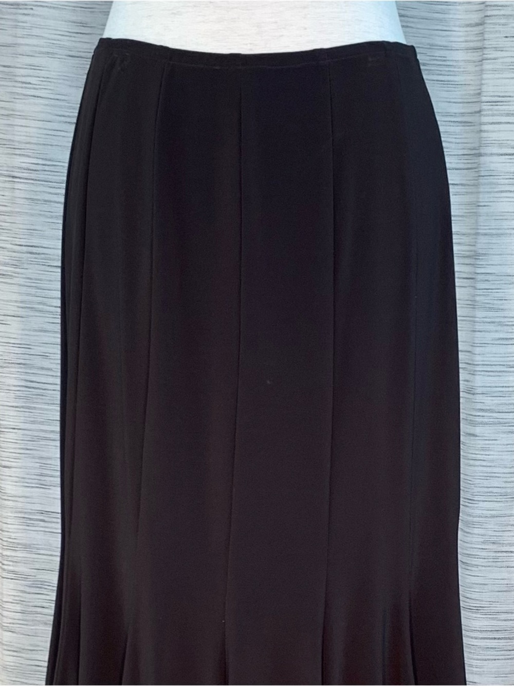 Joseph Ribkoff Dark Brown Maxi Skirt with Flared Hem - Picture 3 of 16